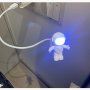 Бяла преносима настолна USB лампа за четене с форма на астронавт DC 5VLED светлина за компютър PC, снимка 10
