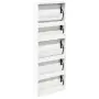 vidaXL Шкаф за обувки с огледало, 5 нива, бял гланц, 63x17x169,5 см, снимка 8