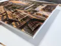 Картина, напечатана върху канава с дървена рамка - Българска къща по залез, снимка 3