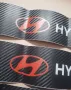 черни карбонови стикери за прагове стикер лепенка Хюндай Hyundai кола автомобил джип , снимка 4