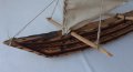 Дървена лодка с платна за декорация, морски декор, модел, макет, снимка 5