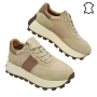 Бежови маратонки от естествена кожа- Zara Beige 11758, снимка 3