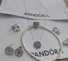 Сребърен комплект Pandora , снимка 1 - Гривни - 44739575