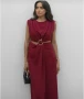 Бордо рокля с катарама отпред, снимка 3