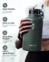 Coolflask термобутилка 1.9L със сламка и 3 капачки, снимка 5