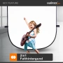 Walimex Pro Сгъваем фон 150x200 см,2 в 1 фотографски рефлектор за студио и външна фотография Черно/Б, снимка 3