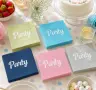 Парти салфетки, 2-пластови, 5 цвята „Party“ 33x33 см – 50 бр., снимка 1