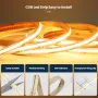 Нова LED лента 4M топла бяла 2700K, COB технология, димируема светлина, снимка 2
