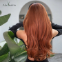 Оранжево кафява перука с тъмни корени, снимка 1