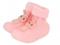 Полски бебешки обувки чорапки, Розови със зайче, снимка 2
