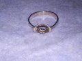 СТАР СРЕБЪРЕН РЕТРО АР НУВО ПРЪСТЕН ВИСОКА ПРОБА СРЕБРО РЪЧНА МАЙСТОРСКА ИЗРАБОТКА 38731, снимка 3