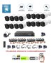 16 канален AHD комплект за видеонаблюдение 16ch HDMI Dvr + 16 броя камери + кабели + захранване