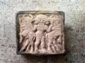Старинна теракотена плочка с релеф, снимка 6