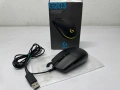 Мишка Logitech G203, USB, гейминг, RGB подсветка, черна, снимка 1