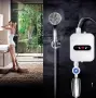 Компактен проточен бойлер 3500W с душ и LED дисплей, снимка 1