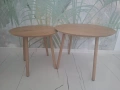 Кръгли дървени масички, снимка 1