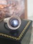 Сребърен пръстен 925 проба с черна перла 