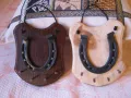 Дървена закачалка за ключове с истинска подкова и клинци., снимка 6