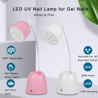 Въртяща се UV/LED на 360 градуса 28W лампа за нокти, снимка 4 - Продукти за маникюр - 44537909
