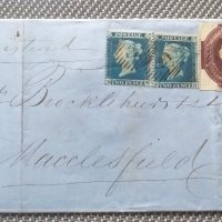  Пощенски плик пътувал от Лондон до Макълсфиилд 1854г, снимка 1 - Филателия - 42643119