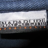 Napapijri оригинална памучна тениска с яка М размер, снимка 3 - Тениски - 41025969