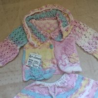 Бебешки плетен костюм пола + горно , снимка 2 - Комплекти за бебе - 41456176