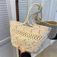 Плетена чанта тип кошница Beige, снимка 12 - Чанти - 41477465