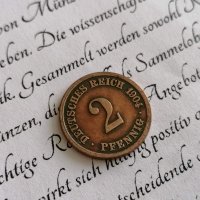 Райх монета - Германия - 2 пфенига | 1904г.; серия F, снимка 1 - Нумизматика и бонистика - 41568123