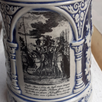 Колекционерска немска халба за бира с капак маркирана, снимка 2 - Антикварни и старинни предмети - 44827174