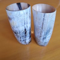 Чаша от естествен волски рог, античен рог за пиене , снимка 1 - Подаръци за мъже - 44247521