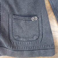 Marlboro Classics Дамска памучна плетена жилетка с остро деколте и джобове M, снимка 5 - Жилетки - 44674487
