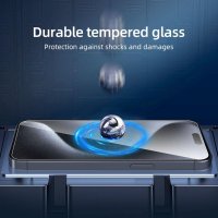 NEW'C 3 броя стъклен протектор за екран за iPhone 15 Pro Max/ 15 Plus (6,7 инча), закалено стъкло, снимка 8 - Фолия, протектори - 44494487