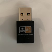 Мини USB Wifi адаптер 600Mbps с AC стандарт 2.4GHz-5GHz 802.11a/b/g/n/ac, снимка 1 - Мрежови адаптери - 35286110