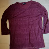 Бордо блуза Reserved, снимка 3 - Блузи с дълъг ръкав и пуловери - 34520702