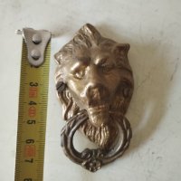 бронзова апликация-лъвска глава, снимка 1 - Други ценни предмети - 41931792