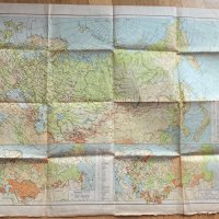 Стара карта на СССР , снимка 2 - Антикварни и старинни предмети - 34489490