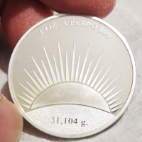 Рядка сребърна инвестиционна монета ЦВЕТНИЦА, ЦВЕТЯ чисто сребро 999, 40 мм, 31,104 гр, снимка 2 - Антикварни и старинни предмети - 36074970
