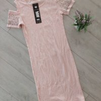 Разпродажба Нова розова рокля рипс, снимка 1 - Рокли - 40302332