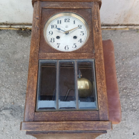 Стар винтидж античен ретро арт старинен стенен часовник, снимка 1 - Антикварни и старинни предмети - 36242280