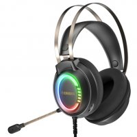 Слушалки с микрофон Геймърски Gamdias Eros E3 Черни с RGB подсветка Gaming Headset, снимка 4 - Слушалки и портативни колонки - 35784658