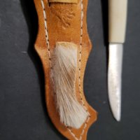 Стара красива финка,нож кожа и кокъл, снимка 4 - Антикварни и старинни предмети - 42142949