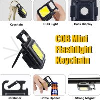 Мини LED фенер ключодържател Smart Technology Keychain Light, Aкумулаторна батерия, снимка 3 - Къмпинг осветление - 42109378