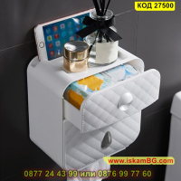 Поставка чекмедже за тоалетна хартия с рафт за телефон - КОД 27500, снимка 6 - Други стоки за дома - 44699428