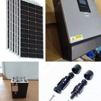 Самостоятелна,автономна,соларна система 3000вата 220волта.Lifepo4 Акумулатор,6 панела., снимка 1 - Друга електроника - 33619509