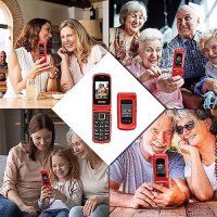 Нов Мобилен телефон с големи бутони за възрастни Отключен SOS бутон, снимка 4 - Телефони с две сим карти - 41667275
