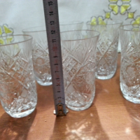 Кристални чаши за вода, снимка 2 - Антикварни и старинни предмети - 44797519