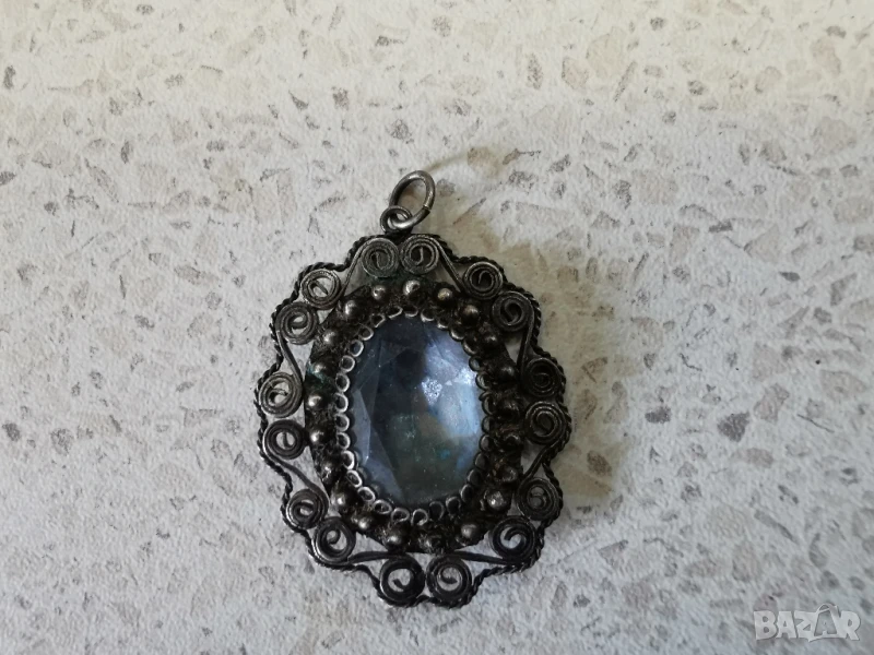 БРОШКА ФИЛИГРАН СРЕБРО, снимка 1