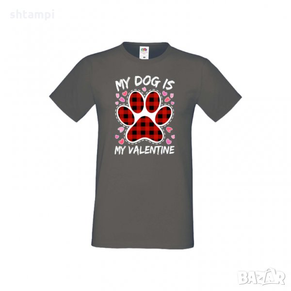 Мъжка тениска Свети Валентин My Dog Is My Valentine 2, снимка 1