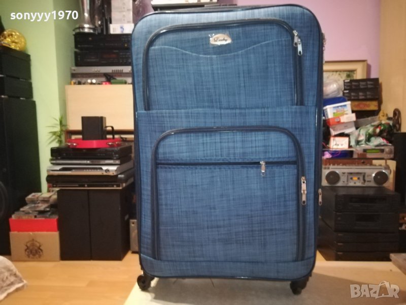 КУФАР 76Х47Х25СМ RED & BLUE DENIM-ЧЕРВЕН ИЛИ СИН 2008231717, снимка 1