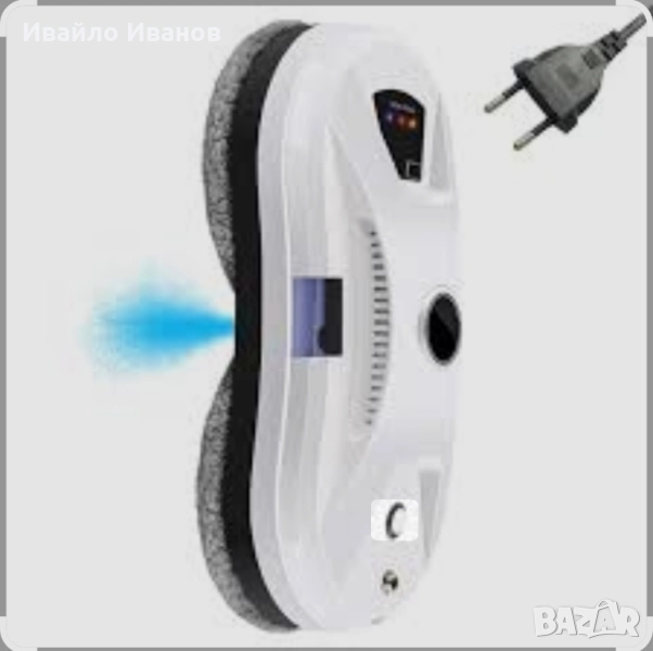 Смарт робот за почистване на прозорци,огледала и др. с резервоар за автоматично впръскване на вода., снимка 1